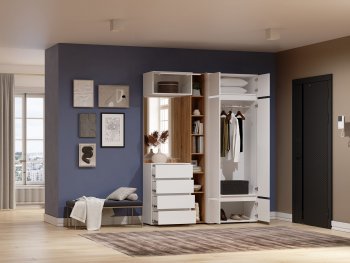 Прихожая Прага модульная, белый (Handis) в Ирбите - irbit.mebel-e96.ru