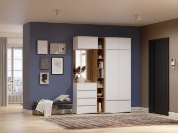 Прихожая Прага модульная, белый (Handis) в Ирбите - irbit.mebel-e96.ru