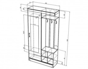 Прихожая купе Бриз (Лин) в Ирбите - irbit.mebel-e96.ru