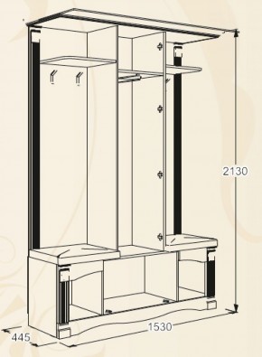 Прихожая Саша-17 в Ирбите - irbit.mebel-e96.ru