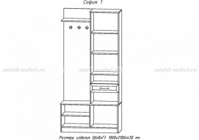 Прихожая София 1 (АстридМ) в Ирбите - irbit.mebel-e96.ru