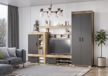 Стенка Прима дуб каньон (БТС) в Ирбите - irbit.mebel-e96.ru