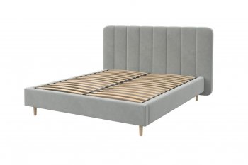 Кровать двуспальная Рино светло-серый (БМ) в Ирбите - irbit.mebel-e96.ru