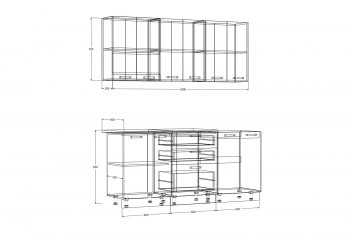 Кухонный гарнитур Рио 1800 мм (Зарон) в Ирбите - irbit.mebel-e96.ru