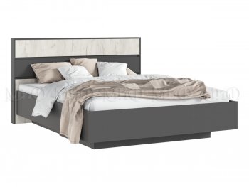 Кровать парящая Роджина с подсветкой, графит/крафт белый (Миф) в Ирбите - irbit.mebel-e96.ru