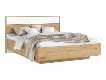 Кровать парящая с ПМ Роджина крафт/белый (Миф) в Ирбите - irbit.mebel-e96.ru