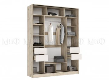 Шкаф-купе 1800 мм Роджина крафт серый/кашемир (Миф) в Ирбите - irbit.mebel-e96.ru