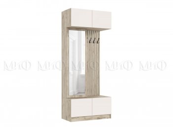 Прихожая Роджина крафт серый/кашемир, модульная (Миф) в Ирбите - irbit.mebel-e96.ru