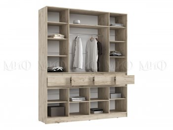 Спальный гарнитур Роджина крафт серый/кашемир, модульный (Миф) в Ирбите - irbit.mebel-e96.ru