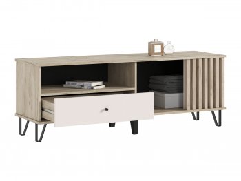 Тумба ТВ (1500) Роджина крафт серый/кашемир (Миф) в Ирбите - irbit.mebel-e96.ru