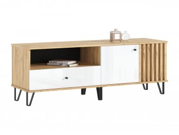 Тумба ТВ (1500) Роджина крафт/белый (Миф) в Ирбите - irbit.mebel-e96.ru