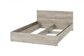 Кровать двуспальная Ронда дуб крафт серый/белый (ИЦ) в Ирбите - irbit.mebel-e96.ru