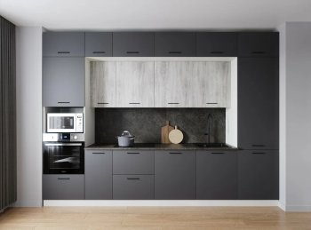 Кухонный гарнитур Санторини 3400 мм МДФ (Санвут) в Ирбите - irbit.mebel-e96.ru