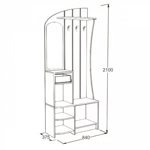 Прихожая Саша-19 в Ирбите - irbit.mebel-e96.ru