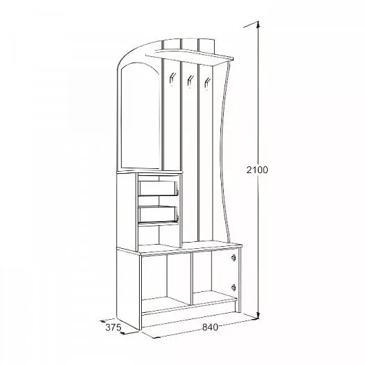 Прихожая Саша-20 в Ирбите - irbit.mebel-e96.ru