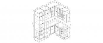 Кухонный гарнитур угловой Дели 2200*1700 мм (Санвут) в Ирбите - irbit.mebel-e96.ru