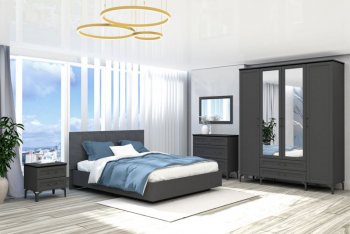 Кровать Шарм (арт.031М1) настил, Антрацит (Диал) в Ирбите - irbit.mebel-e96.ru