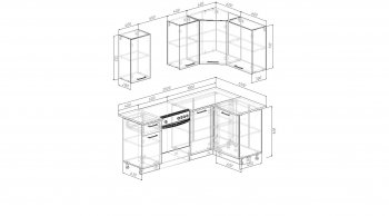Кухонный гарнитур угловой Роза 2000*1200 мм (Sanvut) в Ирбите - irbit.mebel-e96.ru