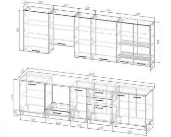 Кухонный гарнитур высокий Старое дерево 3000 мм МДФ в Ирбите - irbit.mebel-e96.ru