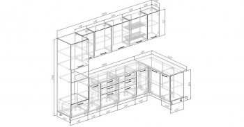 Угловой кухонный гарнитур Изумруд 3200х1400 мм в Ирбите - irbit.mebel-e96.ru