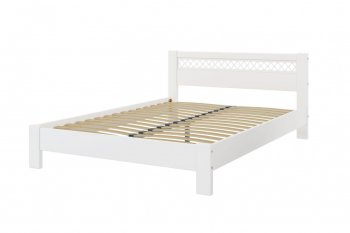 Кровать из массива Шейла белый античный (БМ) в Ирбите - irbit.mebel-e96.ru
