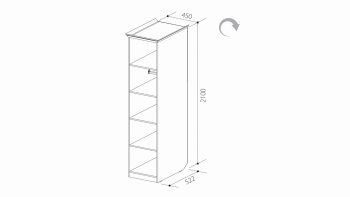 Шкаф-пенал ШиК-1 ( Уголок Школьника 2) в Ирбите - irbit.mebel-e96.ru