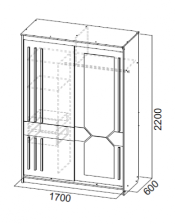 Шкаф-купе №25 1700 мм (СВ) в Ирбите - irbit.mebel-e96.ru