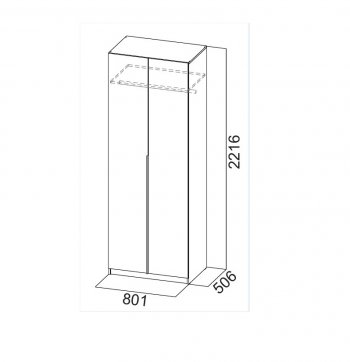 Шкаф 800 мм ШК-5 графит (СВ) в Ирбите - irbit.mebel-e96.ru