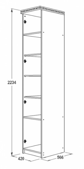 Шкаф 1-но дверный для белья Ольга-13 в Ирбите - irbit.mebel-e96.ru