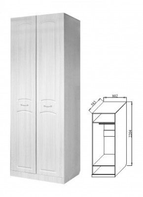 Шкаф 2-х дверный для платья и белья Ева-10 в Ирбите - irbit.mebel-e96.ru