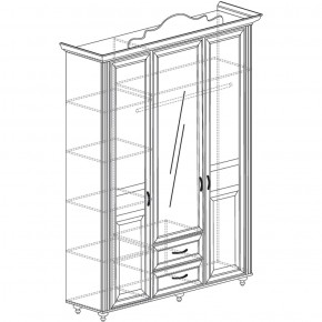 Шкаф 3-дверный Алиса 563 (Яна) в Ирбите - irbit.mebel-e96.ru