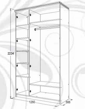 Шкаф 1200 мм 3-х дверный Ольга-13 в Ирбите - irbit.mebel-e96.ru