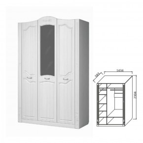 Шкаф 3-х дверный для платья и белья Ева-10 в Ирбите - irbit.mebel-e96.ru