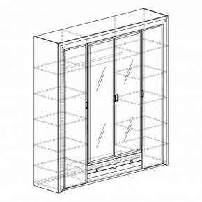 Шкаф 4-дверный Фьорд 158 (Яна) в Ирбите - irbit.mebel-e96.ru