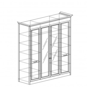 Шкаф 4-дверный с зеркалом Адель 457 (Яна) в Ирбите - irbit.mebel-e96.ru