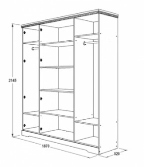 Шкаф 1800 мм для одежды и белья Ольга-12 ЛДСП в Ирбите - irbit.mebel-e96.ru