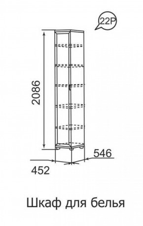 Шкаф для белья Ника-Люкс 22 в Ирбите - irbit.mebel-e96.ru