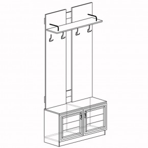 Шкаф для одежды открытый Лира 58 (Яна) в Ирбите - irbit.mebel-e96.ru