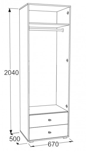 Шкаф для одежды Омега 18 в Ирбите - irbit.mebel-e96.ru