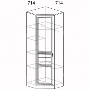 Шкаф для одежды угловой Лира 57 (Яна) в Ирбите - irbit.mebel-e96.ru