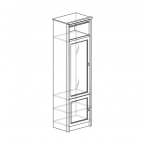 Шкаф для посуды Лючия 185 дуб оксфорд серый (Яна) в Ирбите - irbit.mebel-e96.ru