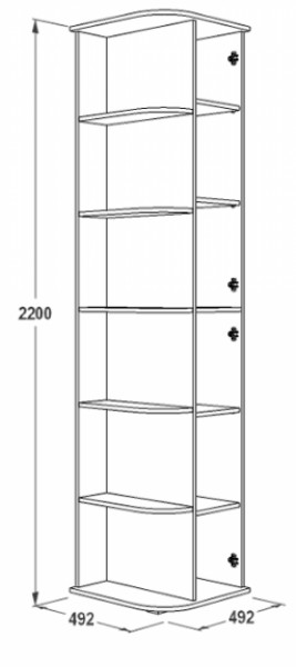 Шкаф крайний Ольга-14 (492*492) в Ирбите - irbit.mebel-e96.ru