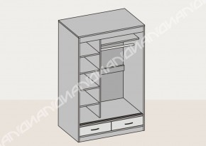 Шкаф-купе 1500 мм (арт. 009) венге/дуб белфорт в Ирбите - irbit.mebel-e96.ru