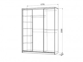 Шкаф-купе Бассо 7-600 07 (полки слева) в Ирбите - irbit.mebel-e96.ru