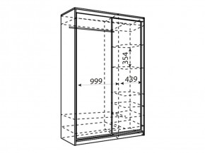 Шкаф-купе Рене 1500 вариант 1 (ЛДСП/ЛДСП) в Ирбите - irbit.mebel-e96.ru