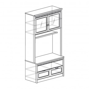 Шкаф многоцелевой Лючия 187 дуб оксфорд серый (Яна) в Ирбите - irbit.mebel-e96.ru