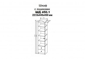 Шкаф-пенал KI-KI 450 мм, ШД450.1 (ДСВ) в Ирбите - irbit.mebel-e96.ru