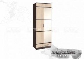 Шкаф платяной бельевой 2-х створчатый + Зеркало Сакура 800 в Ирбите - irbit.mebel-e96.ru | фото