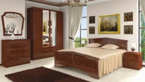 Шкаф 1600 мм ШК-4 с 2 зерк. ЛАК Орех Тёмный (БМ) в Ирбите - irbit.mebel-e96.ru