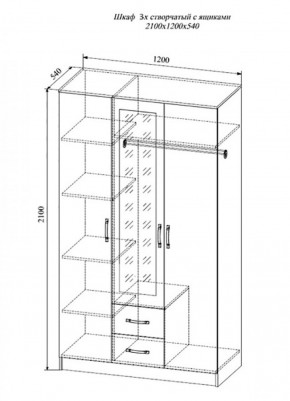 Шкаф распашной Софи , СШК1200.1 (ДСВ) в Ирбите - irbit.mebel-e96.ru